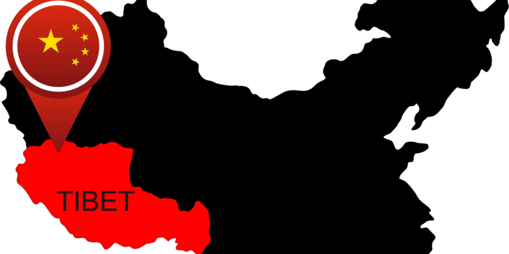 Tibet, highlight, map, China