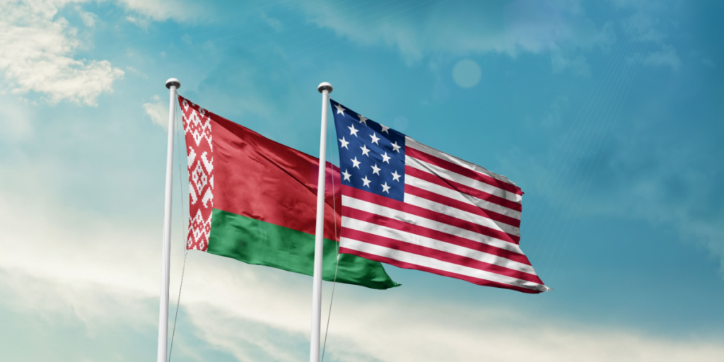 Belarus, USA, flags