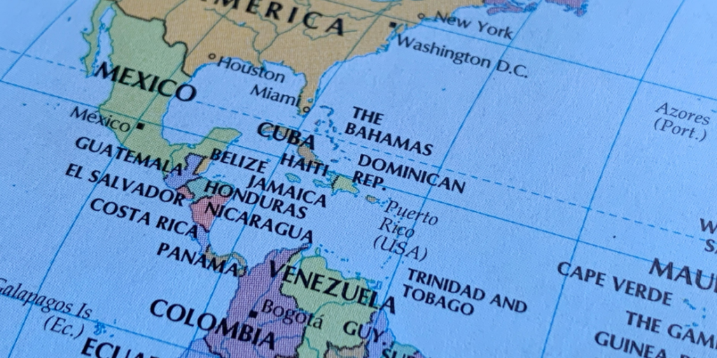 Caribbean, map