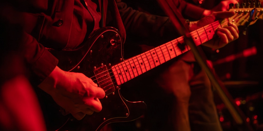 Guitar, concert, music, playing