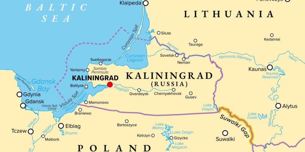 Kaliningrad, map