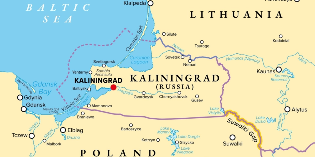 Kaliningrad, map