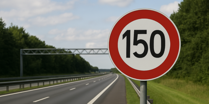 150 km/t, fartskilt, speed limit