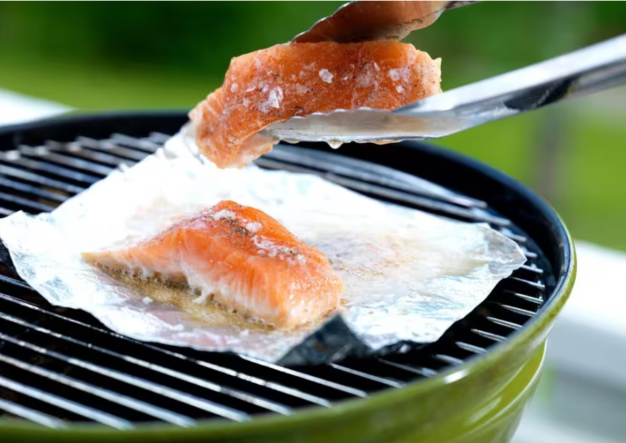 laks, salmon, grill