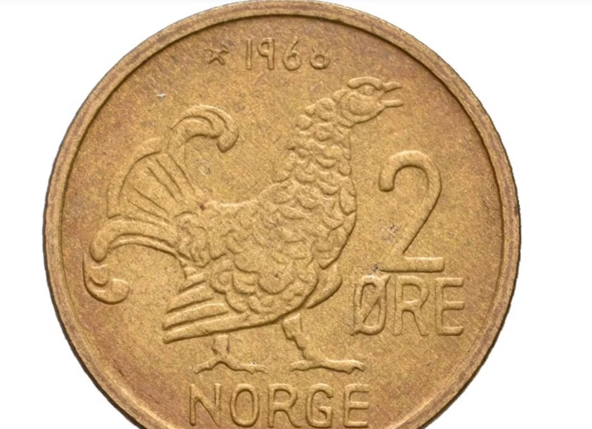 Norsk toøring, 2 øre, verdifull mynt, coin