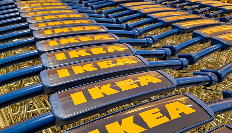 Ikea, møbelkede, handlevogn