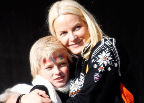 Kronprinsesse Crown princess of Norway, Mette-Marit, young Marius Borg Høiby