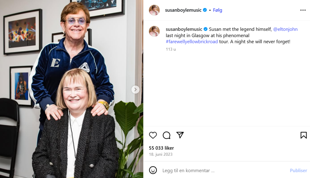 Susan Boyle, Elton John