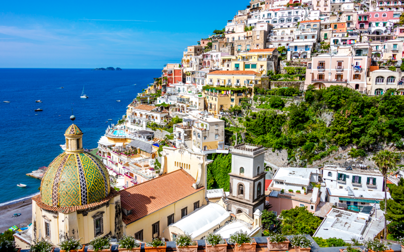 Videoer fra den pastellfargede byen Positano er spesielt populære på TikTok