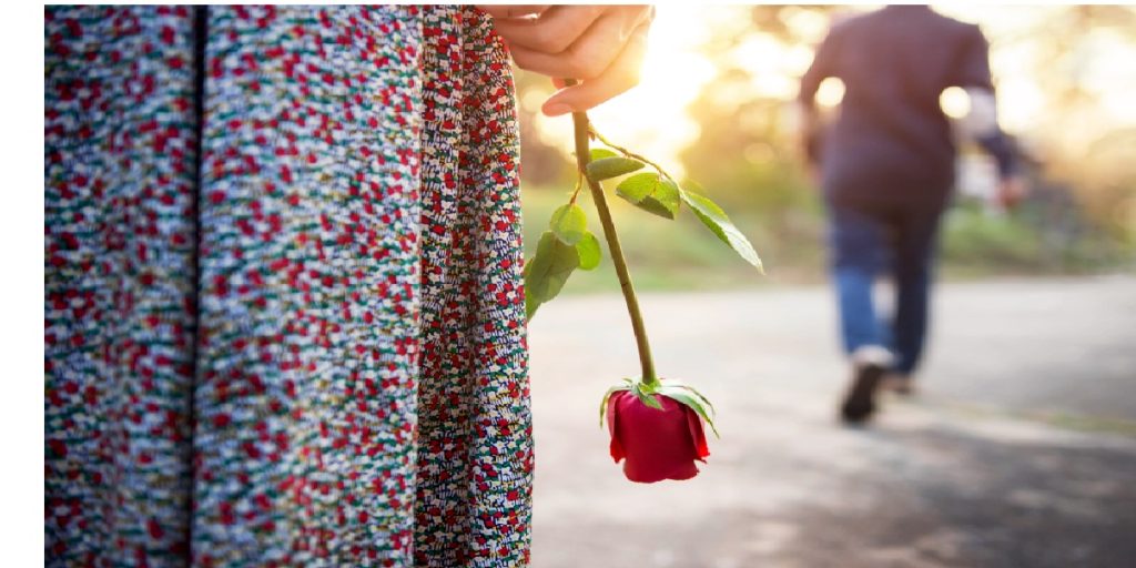 broken love flowers
