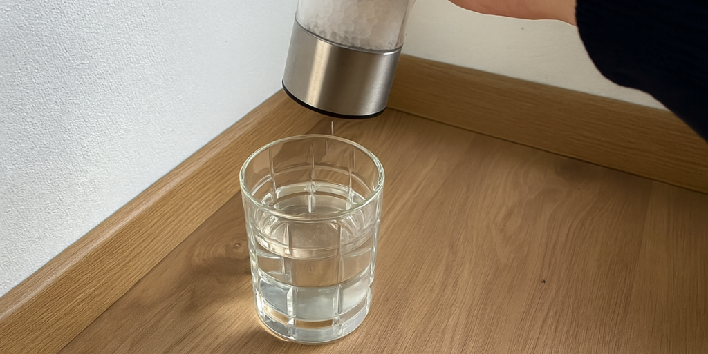 salt i glas