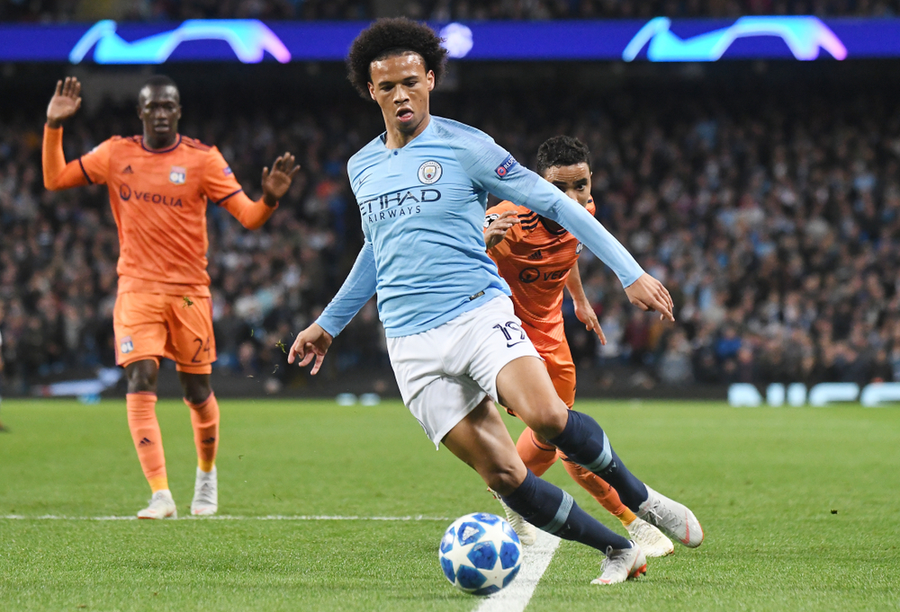 Manchester,,England,-,September,19,,2018:,Leroy,Sane,Pictured,During