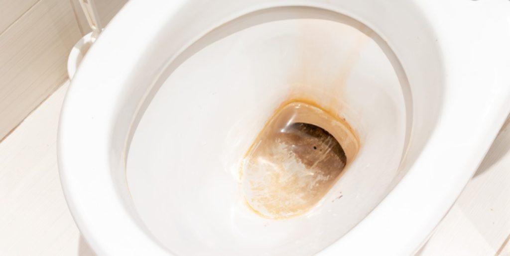 toilet, kalk, pletter