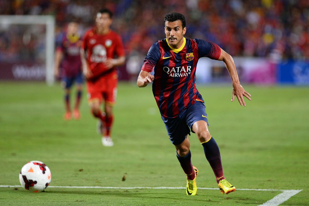 Bangkok,thailand-aug,7:pedro,Of,Fc,Barcelona,In,Action,During,Football,Friendly