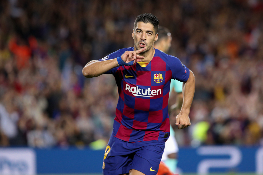 Spain,,Barcelona,,October,2,2019:,Luis,Suarez,,Fc,Barcelona,Striker,
