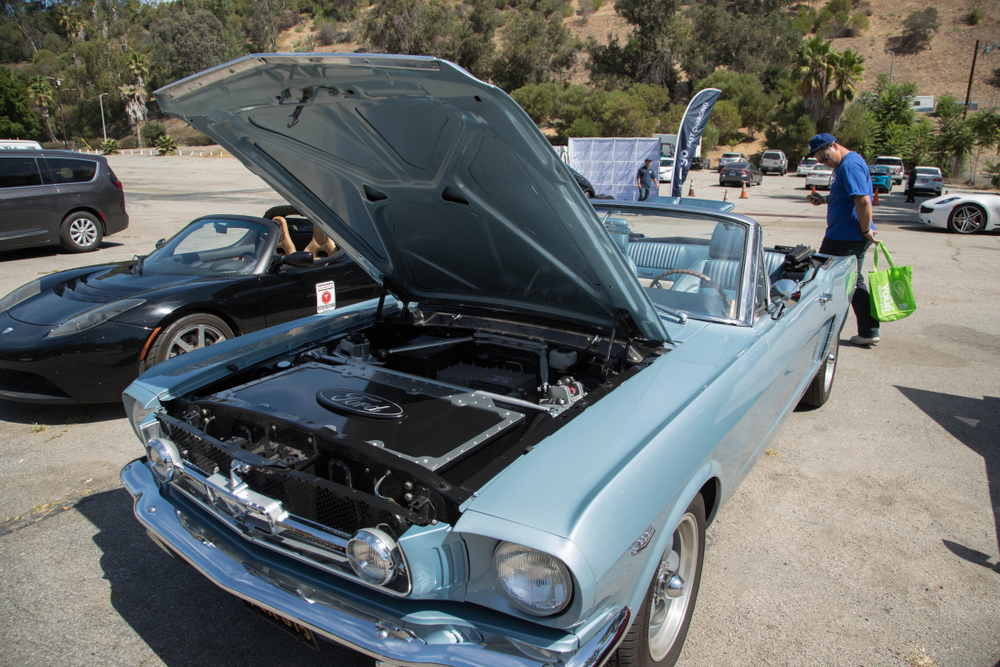 A Ford Mustang converted to EV, Elbil
