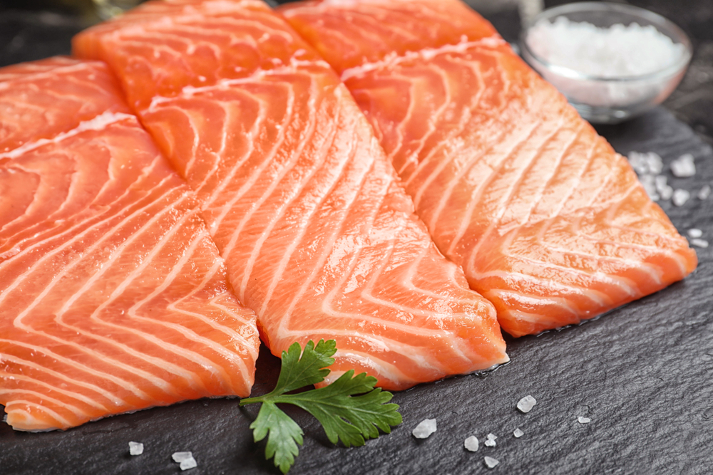 Fresh,Raw,Salmon,rå laks, fisk, fish