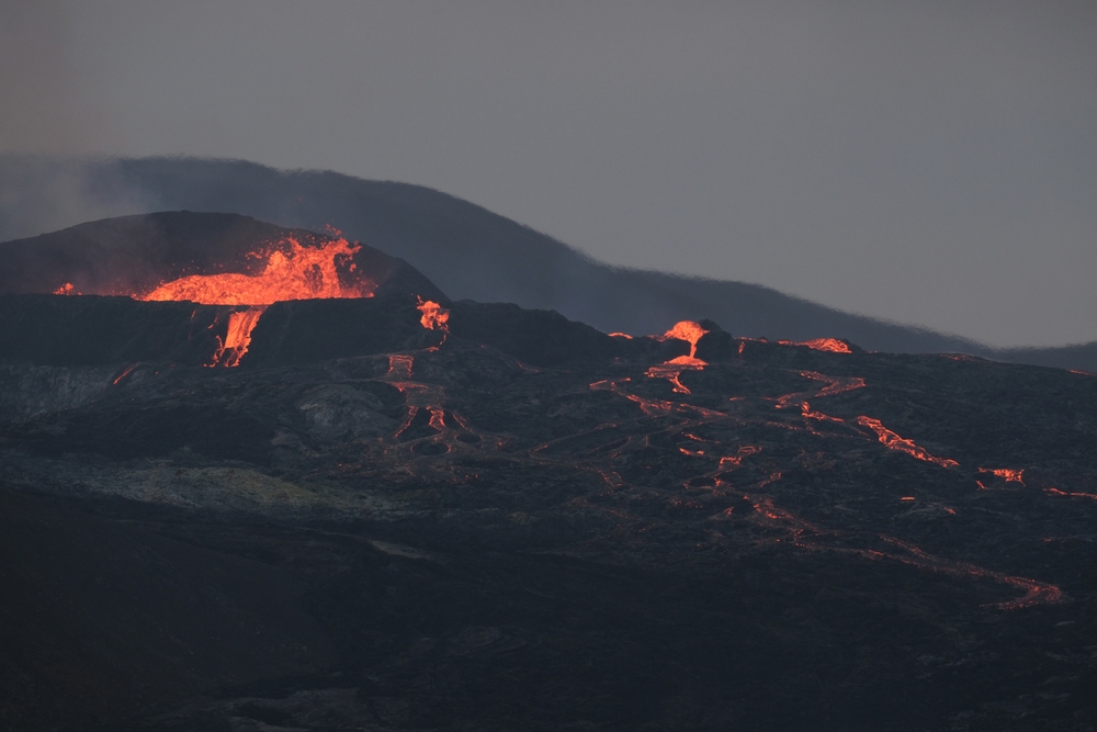 The,Breathtaking,Fagradalsfjall,Volcano,During,Its,Eruption, vulkan