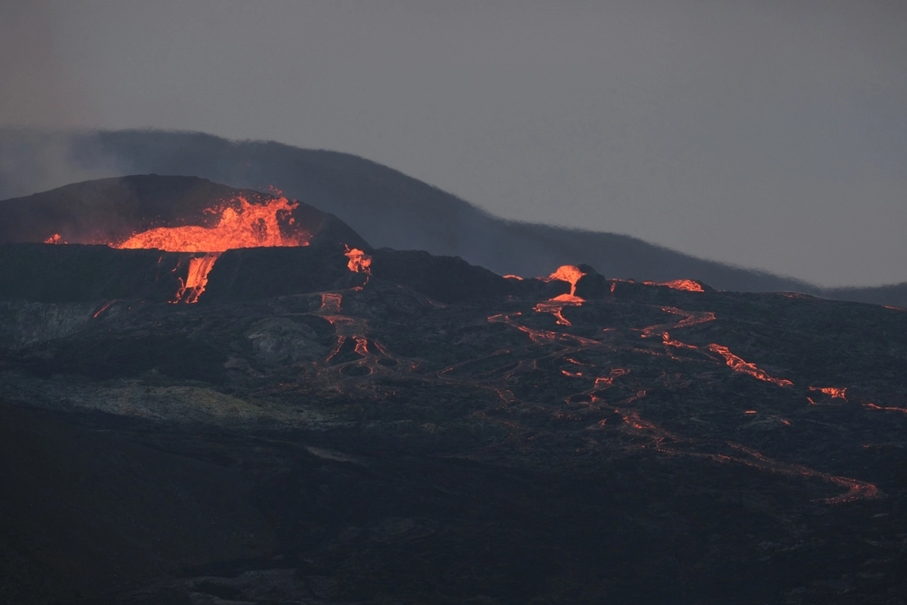 The,Breathtaking,Fagradalsfjall,Volcano,During,Its,Eruption, vulkan