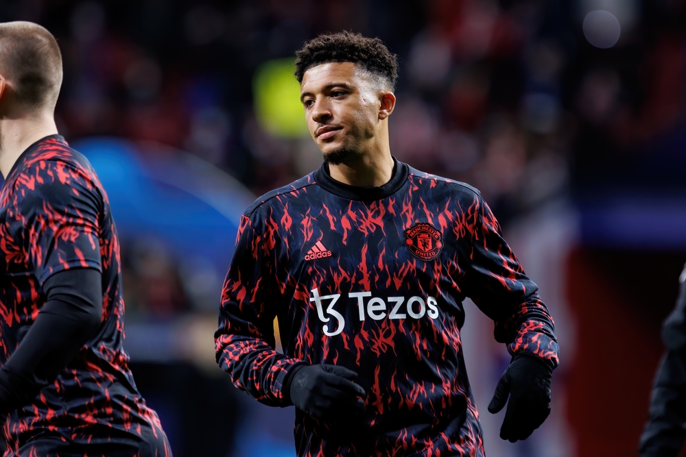 Madrid,-,Feb,23:,Jadon,Sancho,Warms,Up,Prior,To