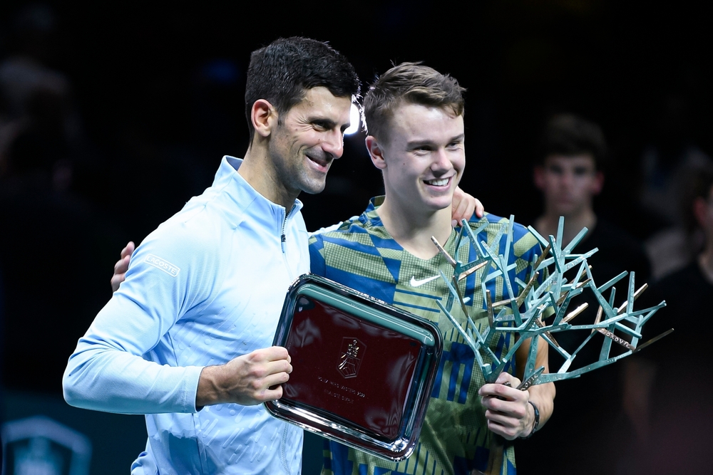 Holger,Rune,Of,Denmark,Wins,Over,Novak,Djokovic,During,The