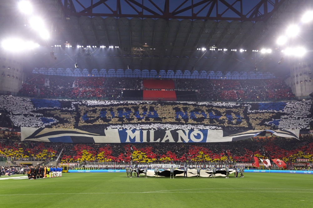 Italy,,Milan,,May,10,2023:,Choreography,Of,Fc,Inter,Supporters