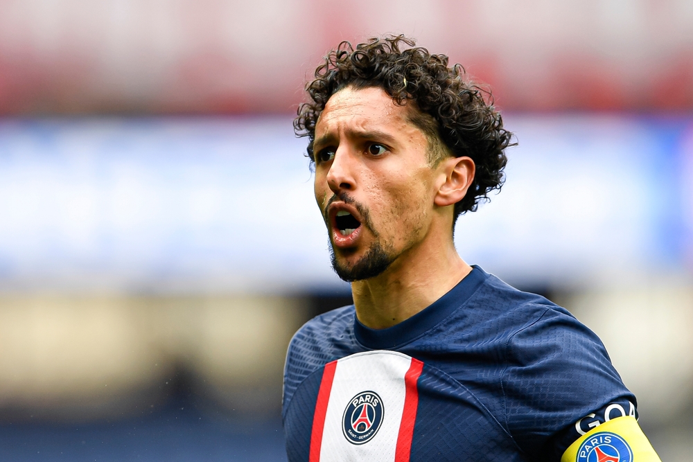 Marquinhos,(marcos,Aoas,Correa),During,The,Ligue,1,Football,Match