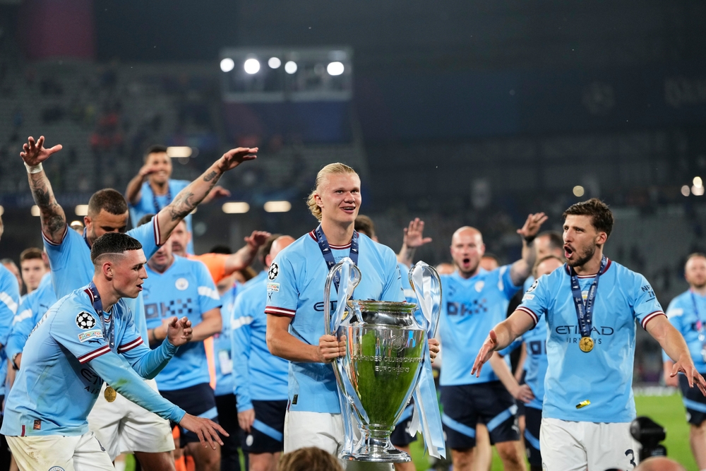 Erling,Haaland,Of,City,And,Norway,Celebrates,Winning,The,Uefa