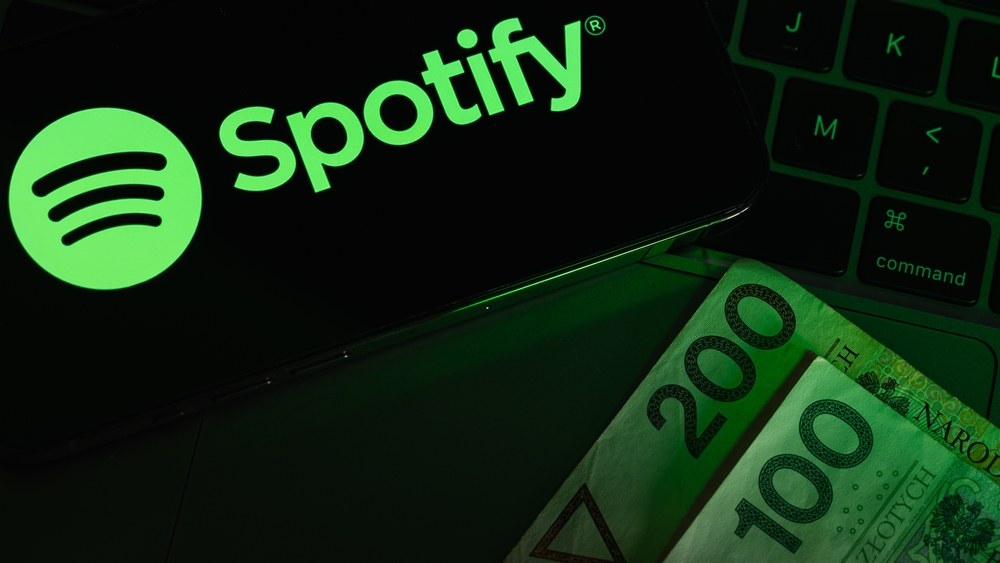 Spotify logo on phone