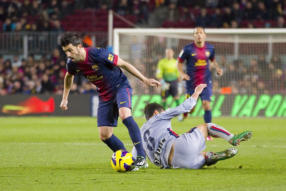 Barcelona,-,January,27:,David,Villa,Of,Fcb,(l),In