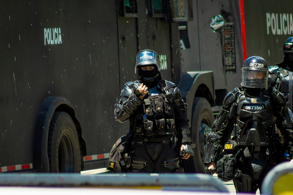 Riot police in Colombia, politi, colombiansk