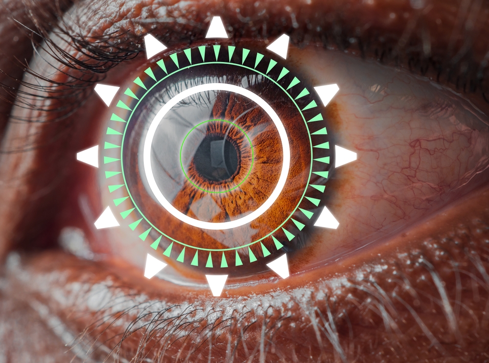 Close-up view of eye during LASIK surgery concept, øjenoperation