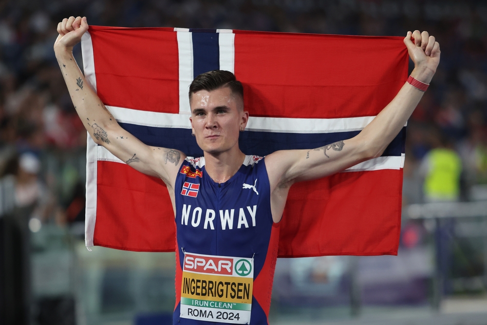 Rome,,Italy,8.06.2024:,Jakob,Ingebrigtsen,Gold,Medal,In,5000m,Men