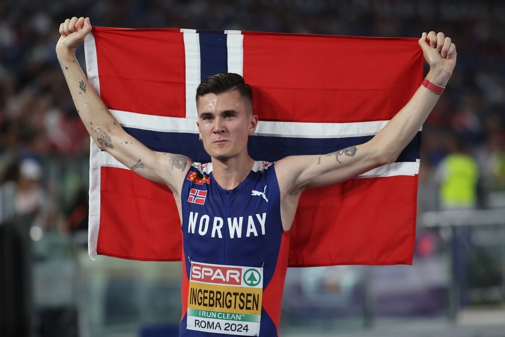 Rome,,Italy,8.06.2024:,Jakob,Ingebrigtsen,Gold,Medal,In,5000m,Men