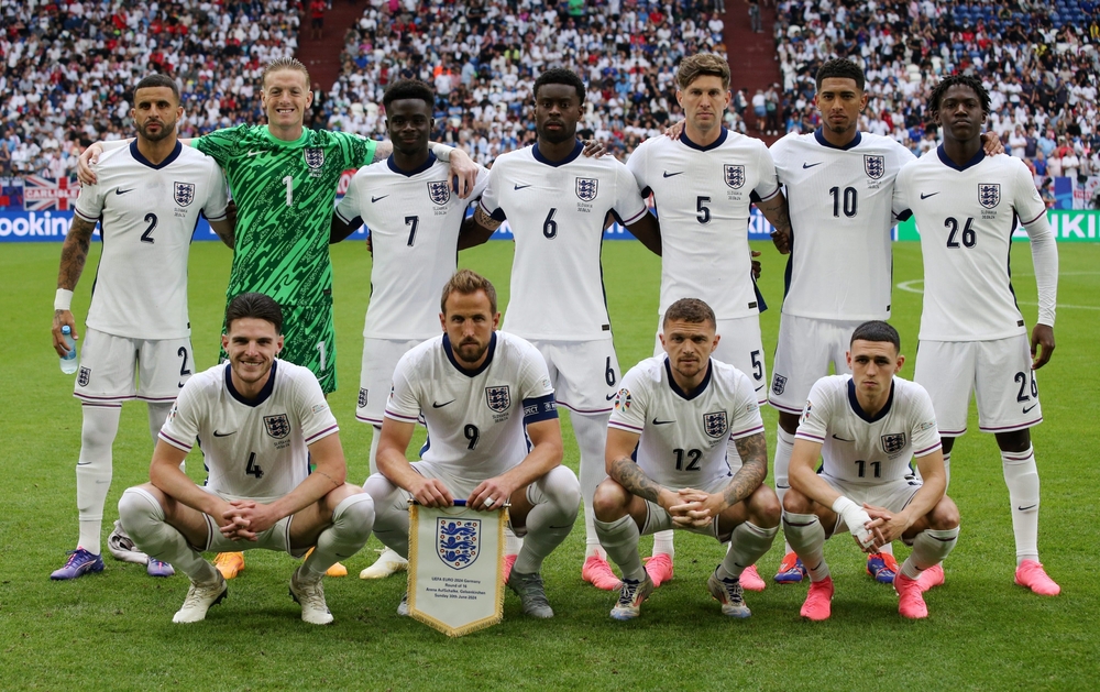 Gelsenkirchen,,Germany,-,June,30,,2024:,The,England,Players,Line