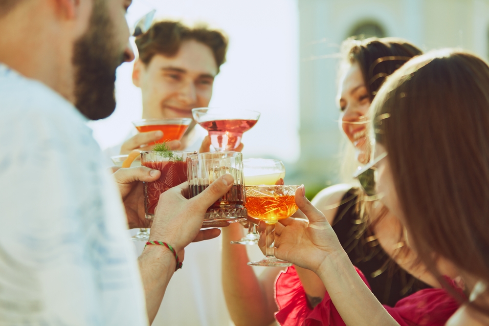 friends, party, drinks