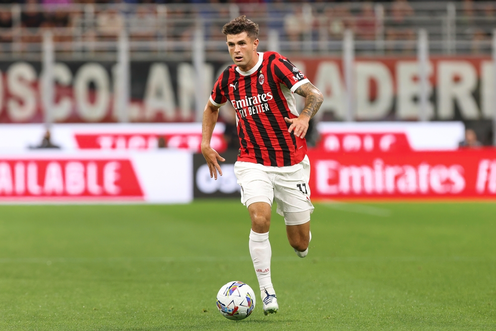 Italy,,Milan,,August,17,2024:,Christian,Pulisic,(ac,Milan),Drives