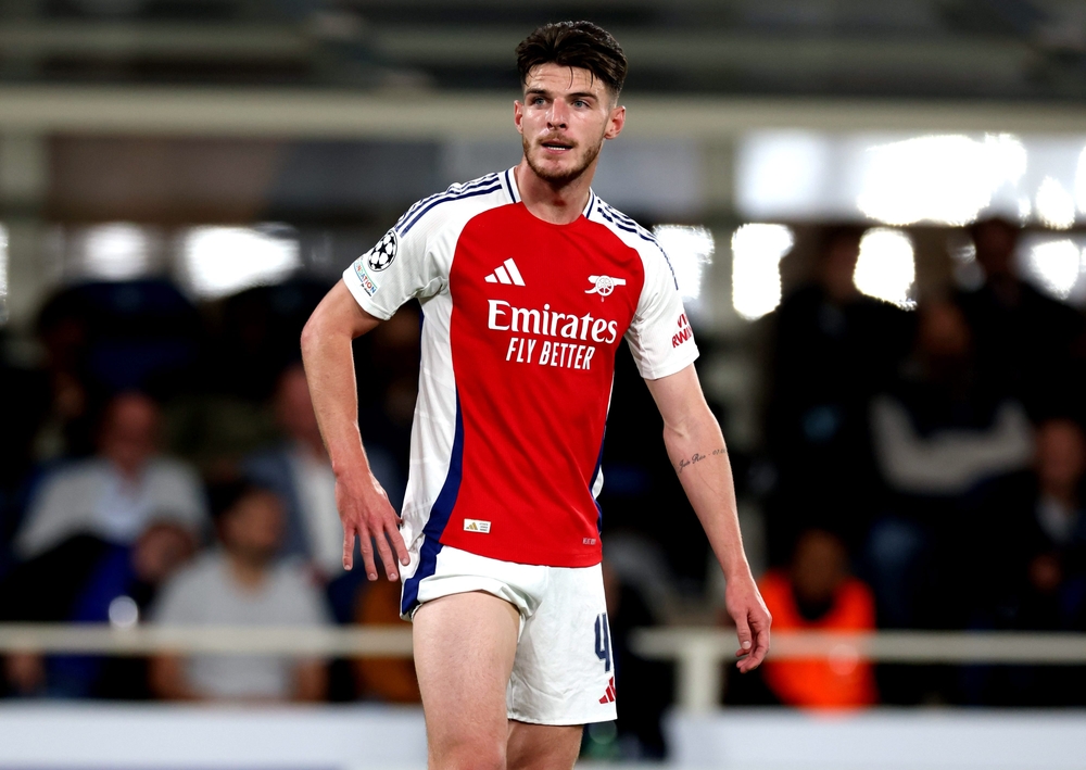 Bergamo,,Italy,-,September,19,,2024:,Declan,Rice,Of,Arsenal