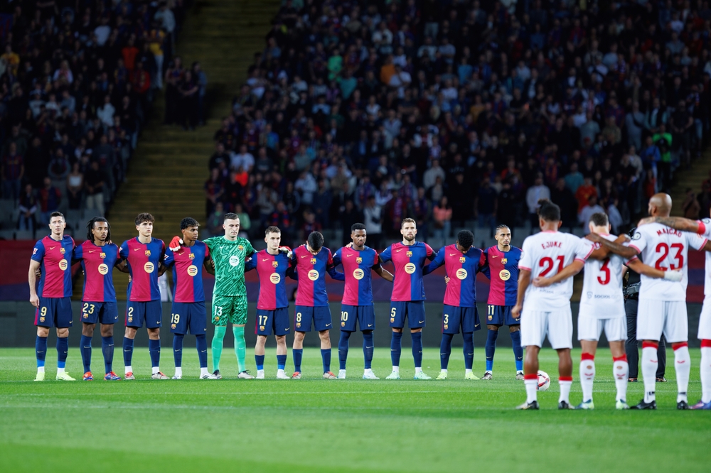 Barcelona,,Spain.,20th,Oct,,2024.,The,Players,Pause,For,A