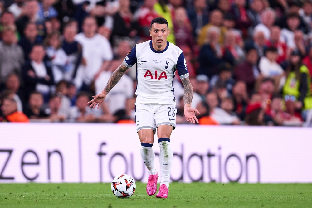 Pedro,Porro,Of,Tottenham,Hotspur,With,The,Ball,During,The