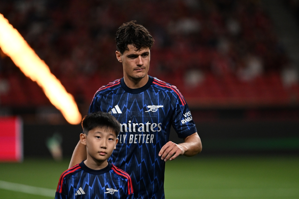 Kallang-singapore:23jul2025-christian,Norgaard,#16,Player,Of,Arsenal,In,Action,During,Festival