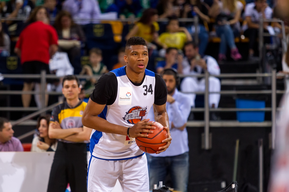 Thessaloniki,,Greece,-,May,22,,2016:,Giannis,Antetokounmpo,(player,Milwaukee
