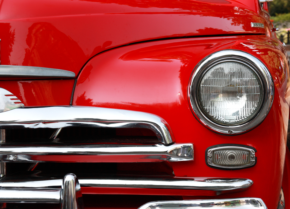 Red,Retro,Car,Headlight