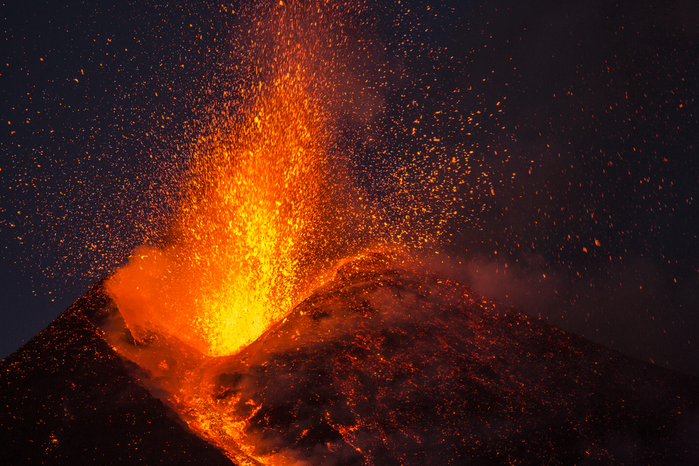 Eruption,Of,Etna,Volcano, vulkan