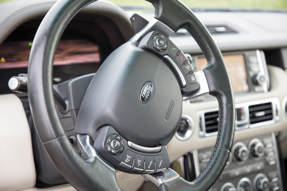 range rover, land rover, steering wheel