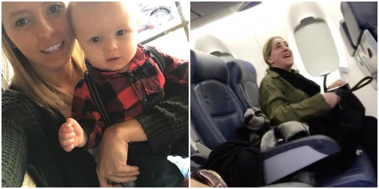 Kvinde mister besindelsen på fly, da hun skal sidde ved siden af mor og hendes søn: Men én sætning får personalet til at tage hævn