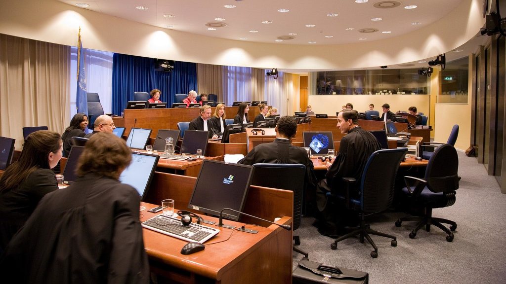 UN Court room in session