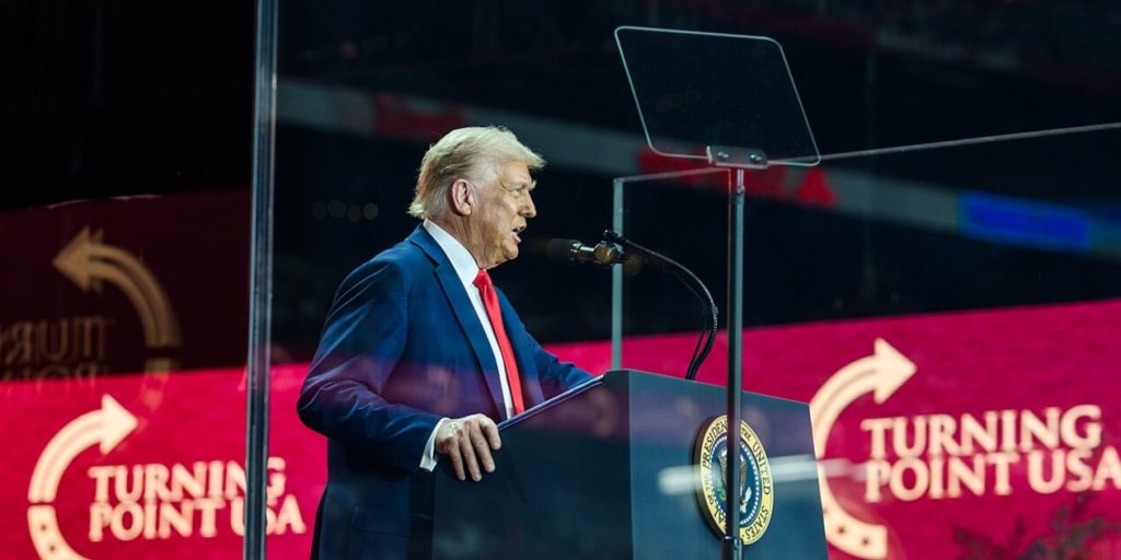 Charlie Kirk memorial, commemoration, Donald Trump