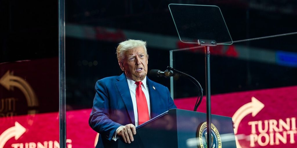 Charlie Kirk memorial, commemoration, Donald Trump