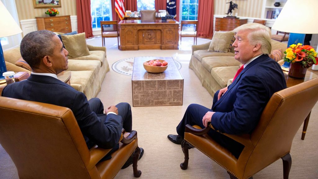 Barack Obama and Donald Trump